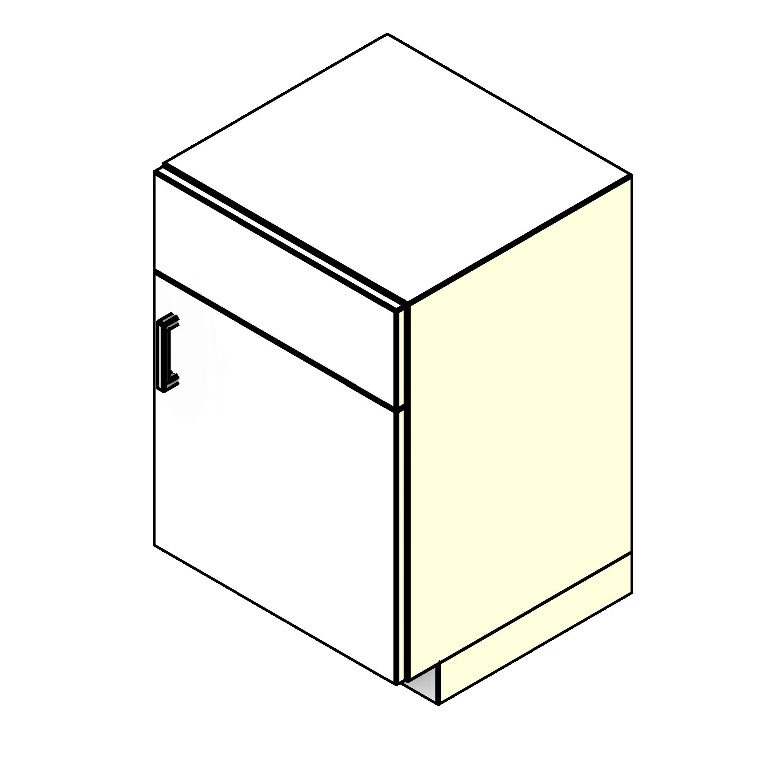  SSG Cabinet Lab Base Fume Hood PCS Right Hinge 1 Door Overlay