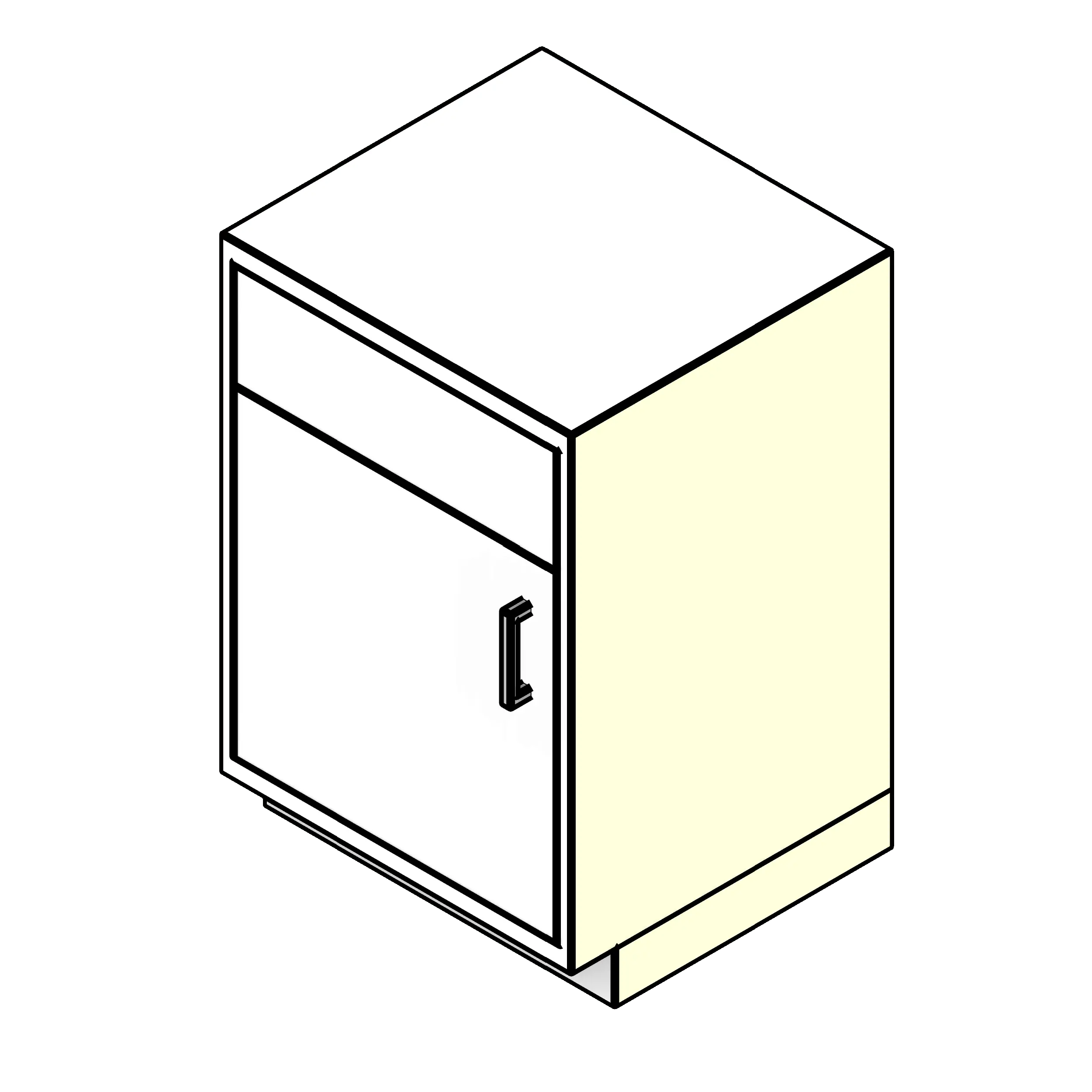  SSG Cabinet Lab Base Fume Hood PCS Right Hinge 1 Door Inset