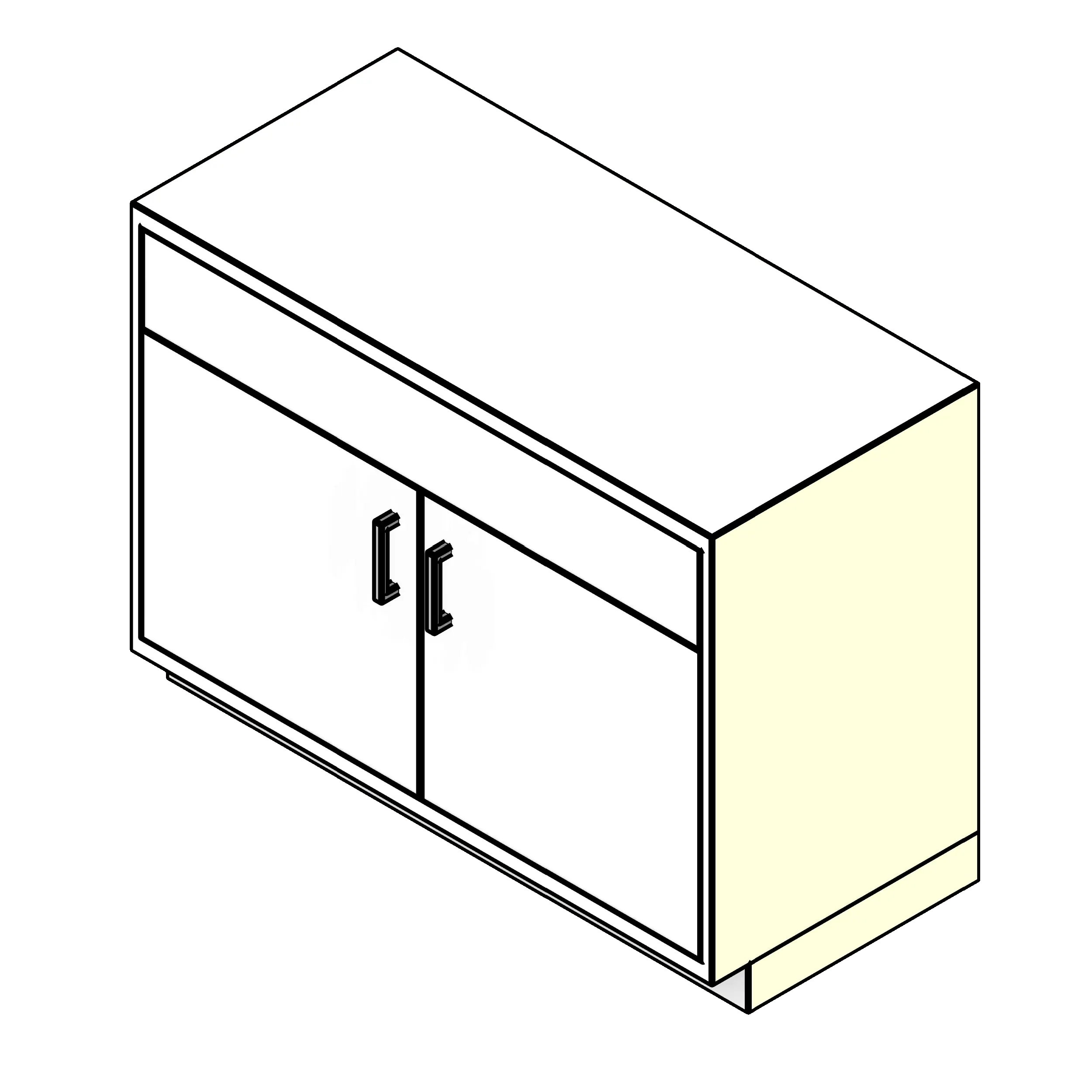  SSG Cabinet Lab Base Fume Hood PCS 2 Door Inset