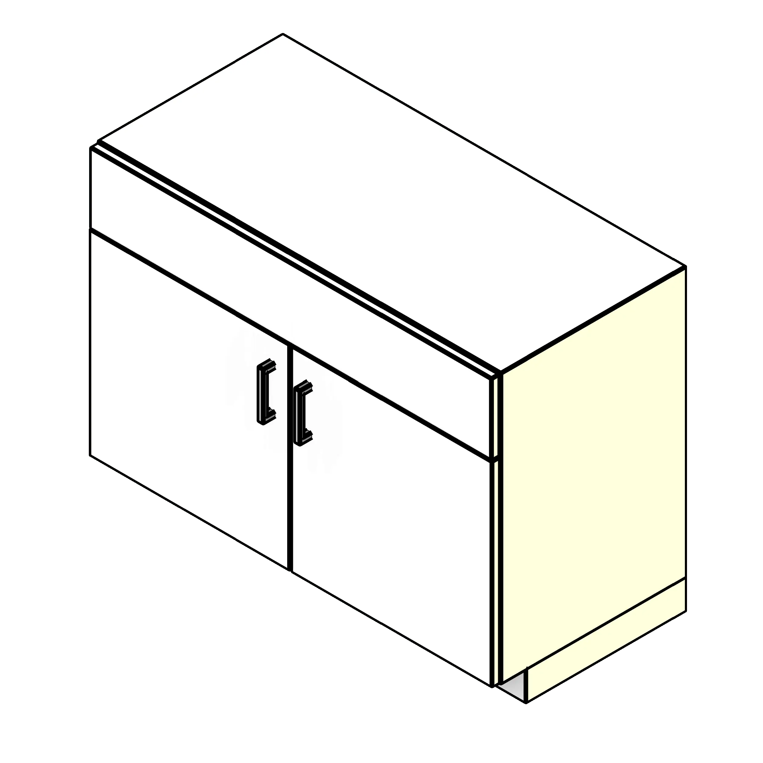  SSG Cabinet Lab Base Fume Hood PCS 2 Door Overlay