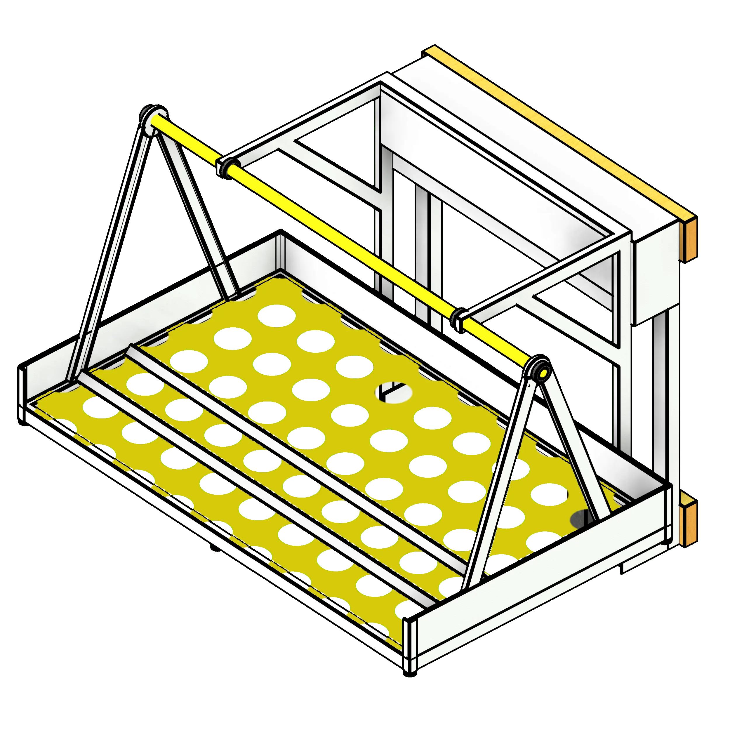 SSG Overhead Wall Mount Lift PCS Wheelchair Platform Closed