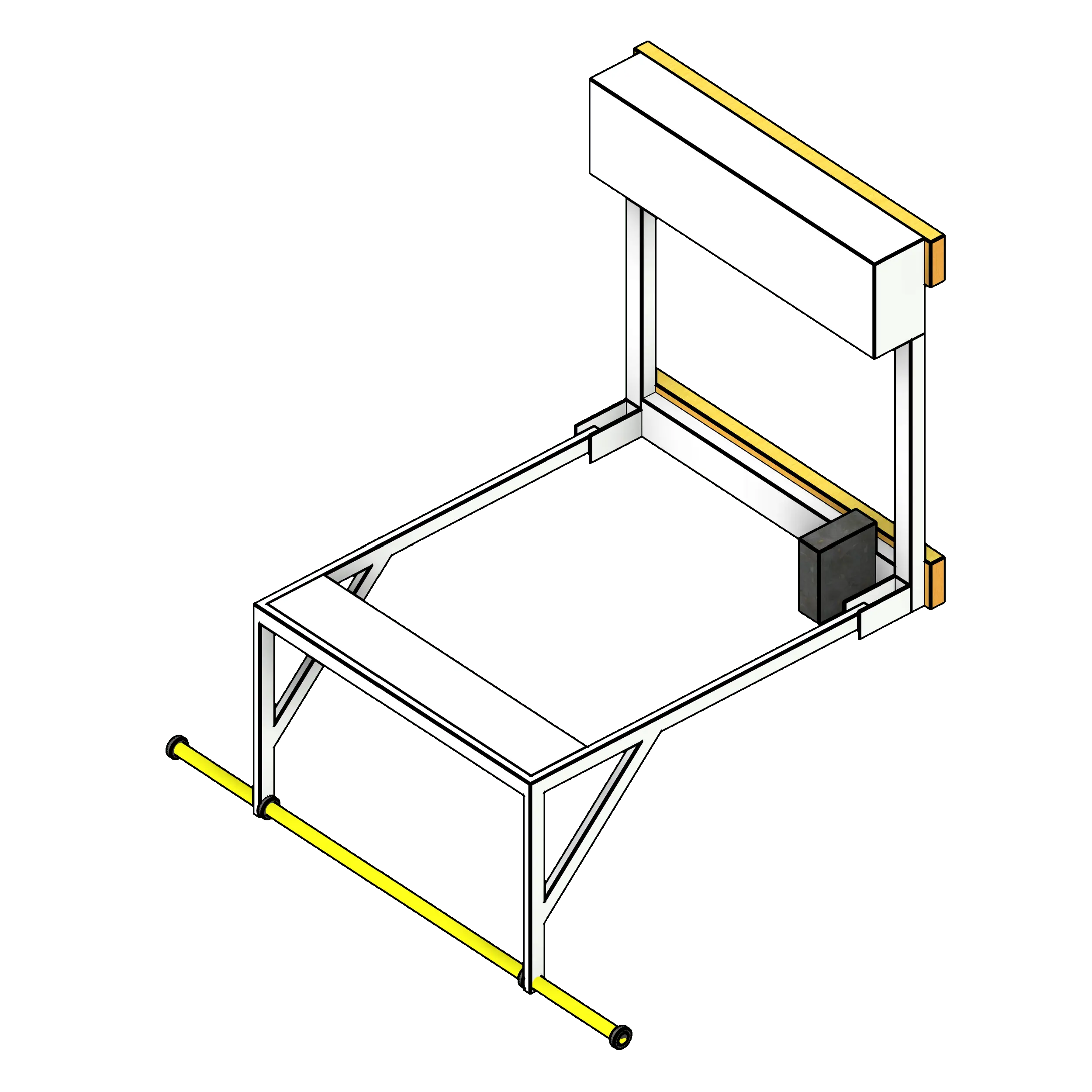 SSG Overhead Wall Mount Lift PCS Garment Bar Open