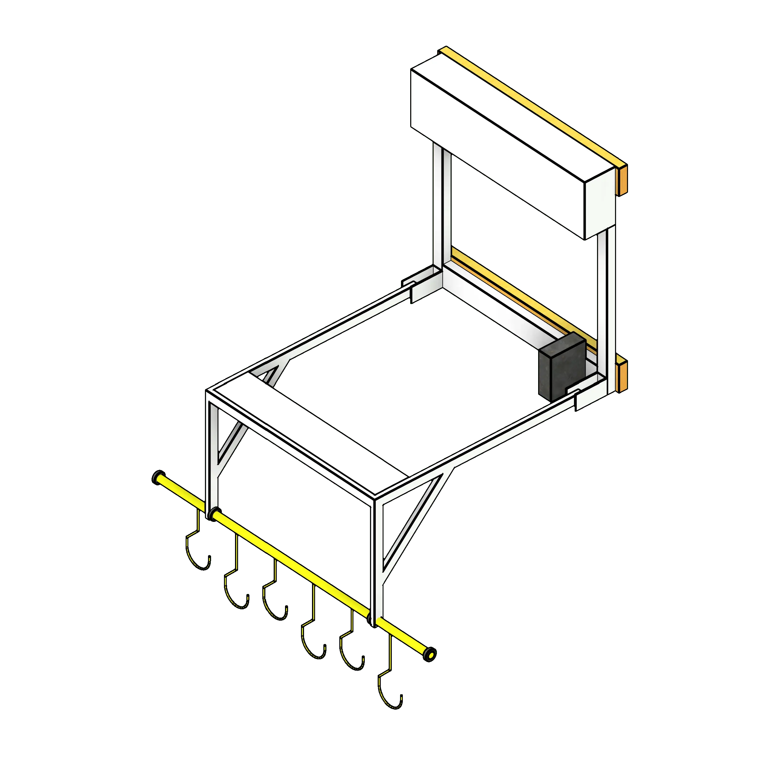 SSG Overhead Wall Mount Lift PCS Bike Hooks Open