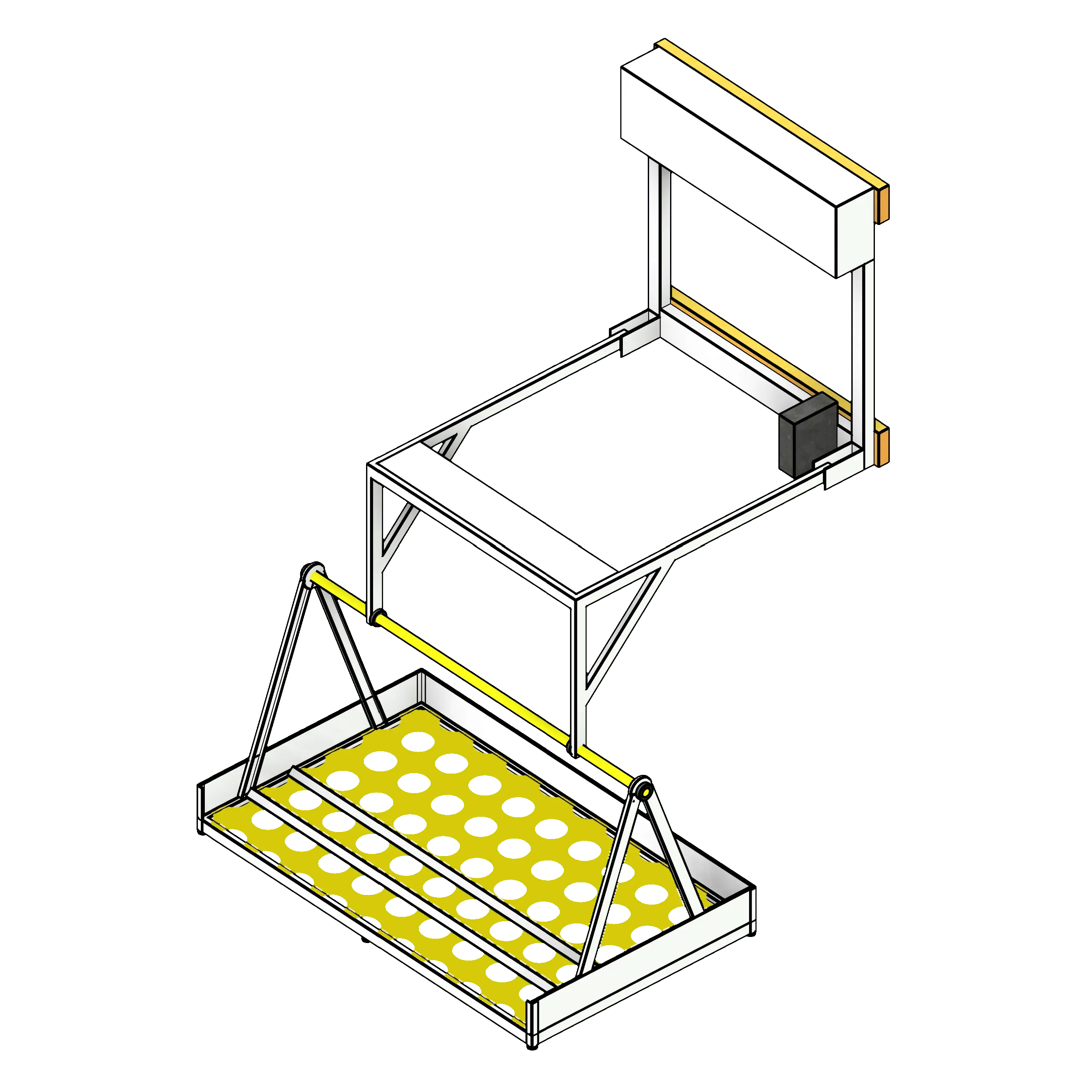 SSG Overhead Wall Mount Lift PCS Wheelchair Platform Open