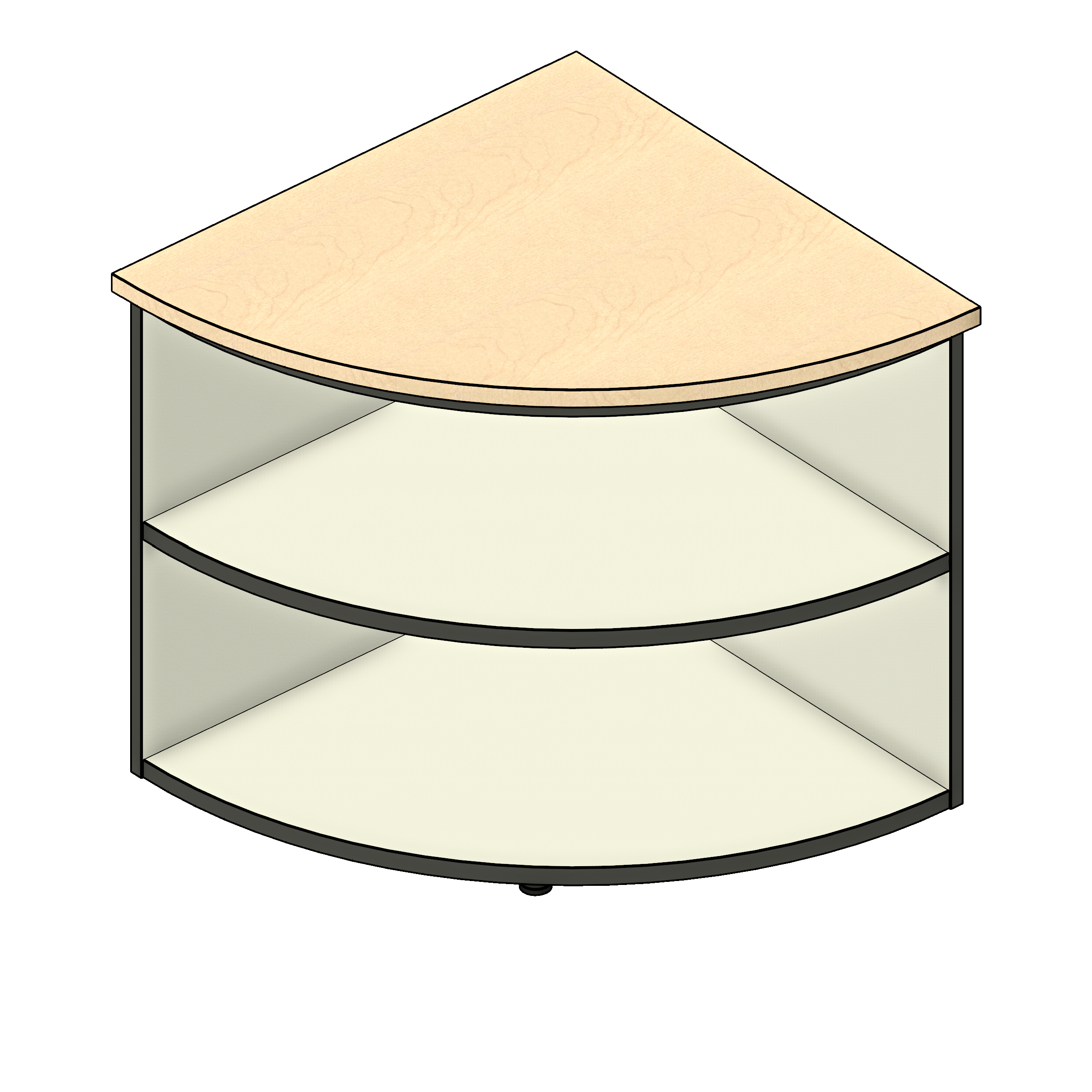 SSG Desk Circulation Corner LAM Round