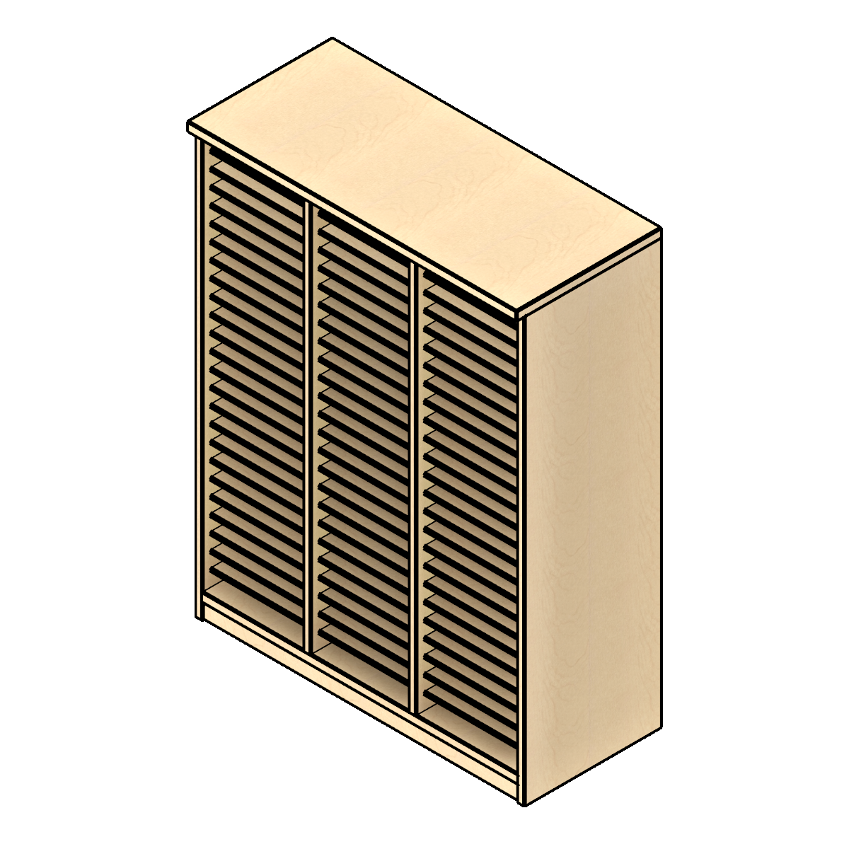Stationary Folio Storage | Revit Family