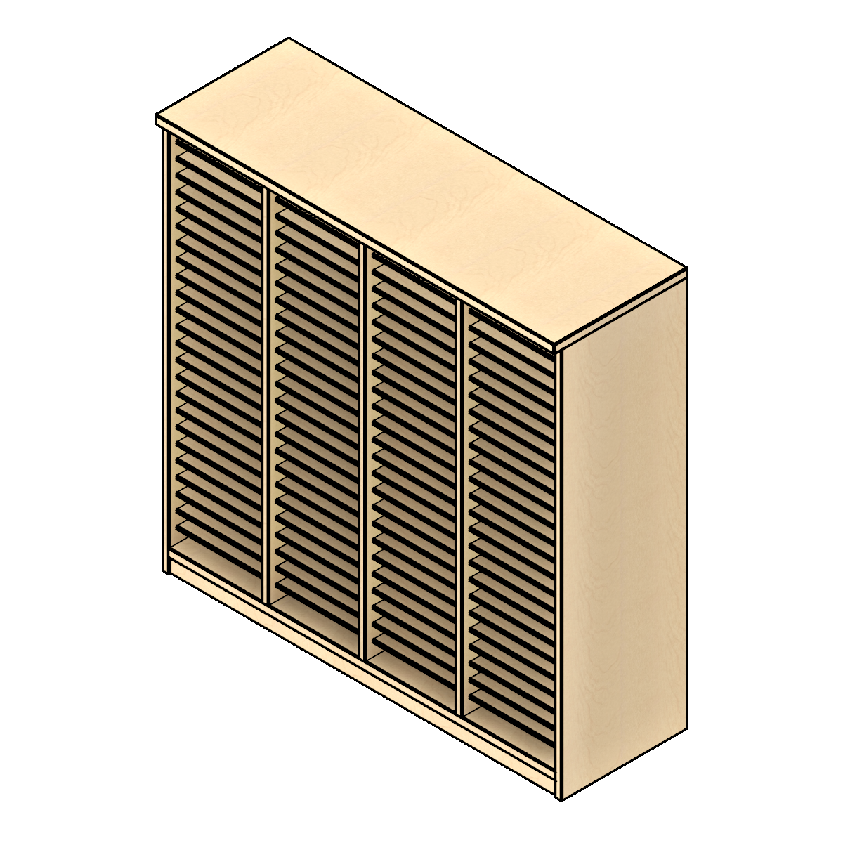 Stationary Folio Storage | Revit Family